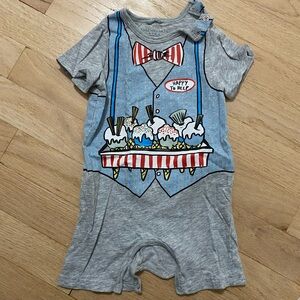 STELLA McCARTNEY KIDS "Is Someone for Ice Cream" Bodysuit for Babies EUC